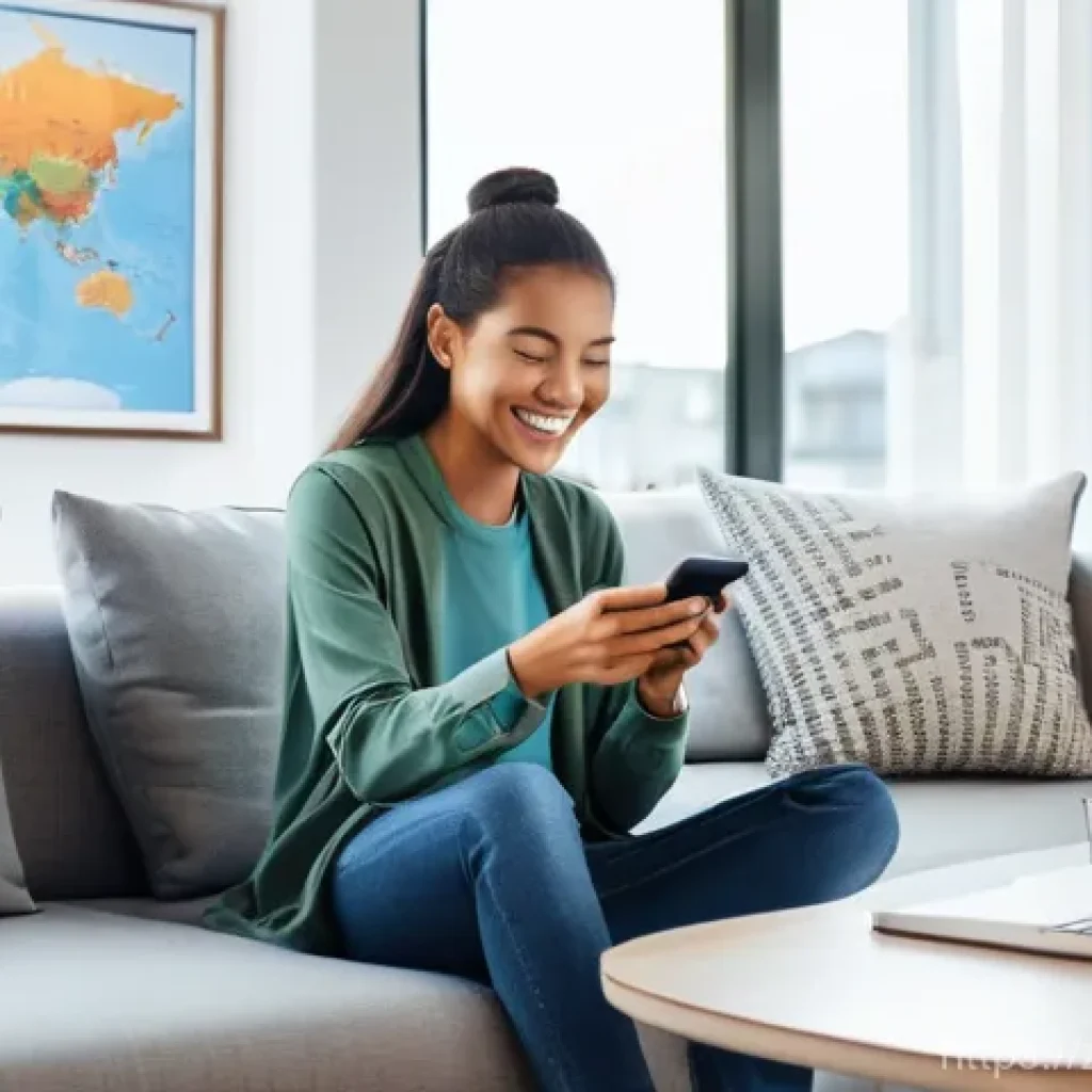 블록체인 기술과 국제물류 혁신 - **Prompt: Real-time Cross-border Package Tracking with Blockchain Transparency**
    A young, smilin...